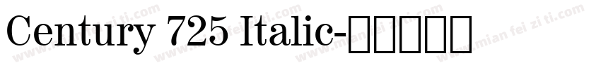 Century 725 Italic字体转换